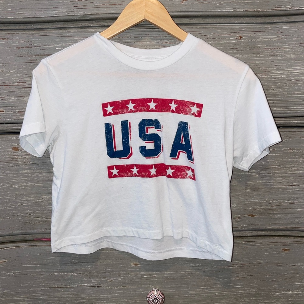 USA Cropped Tee